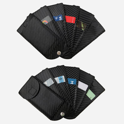 Carbon Fiber Fanning Wallet both front and back angle